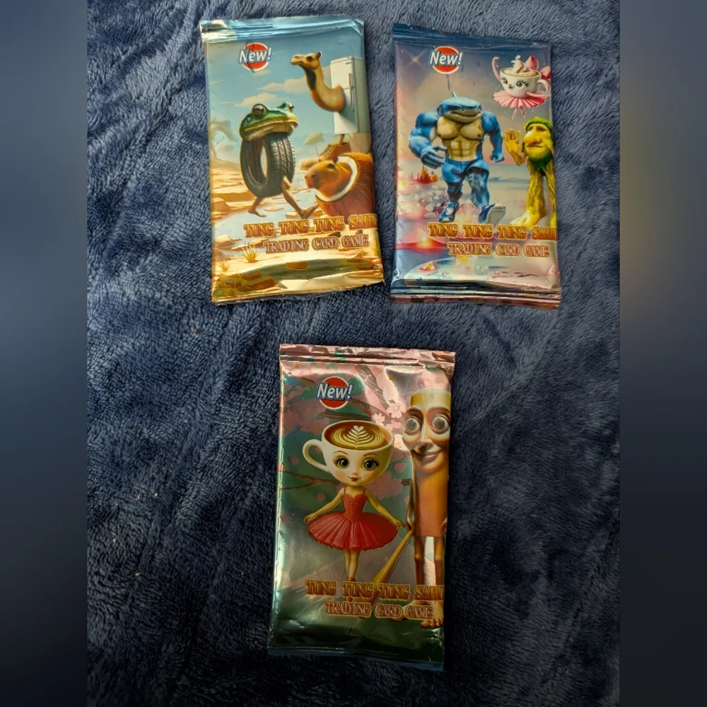 🦋 3 Brainrot Character Trading Card Packs